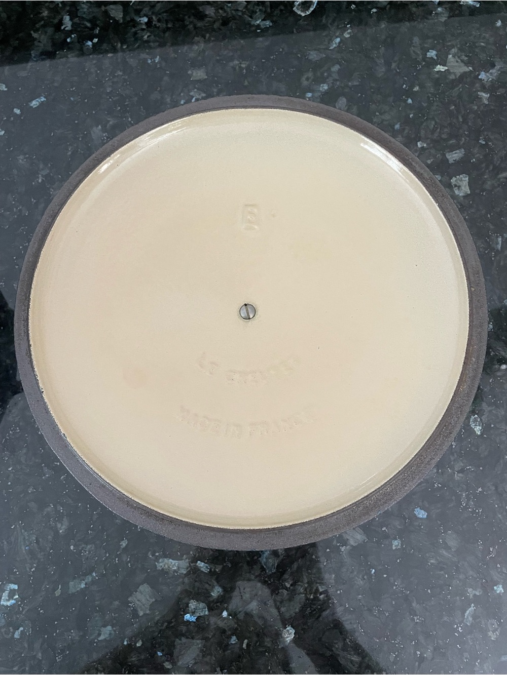 Vintage Le Creuset Blue Enameled Cast Iron Dutch Oven π - Picture 3 of 7